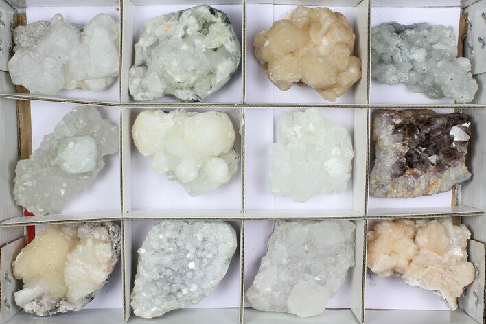 Mixed Indian Mineral & Crystal Flat - Pieces #95603